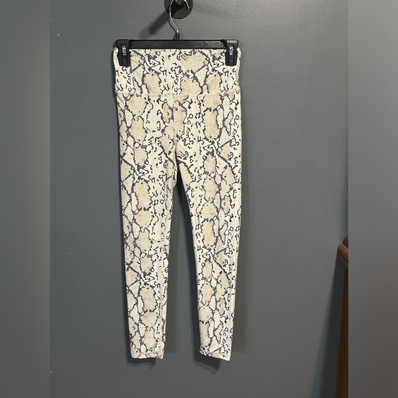 Anthropologie All Fenix Python Print Full Length Leggings size Small High Rise - Picture 1 of 5